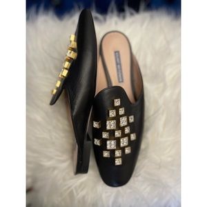 Stuart Weitzman Studded Slides 8.5 (NEW)
